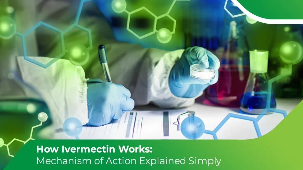 Scientist analyzing laboratory sample for ivermectin research