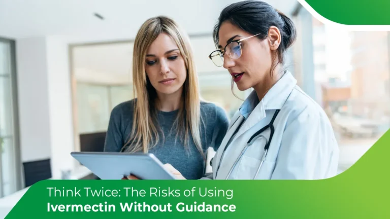 Doctor explaining treatment on tablet to patient, highlighting importance of medical supervision for safe ivermectin use