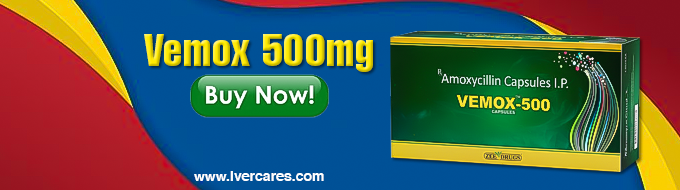 Vemox 500mg Amoxycillin Capsules promotional banner