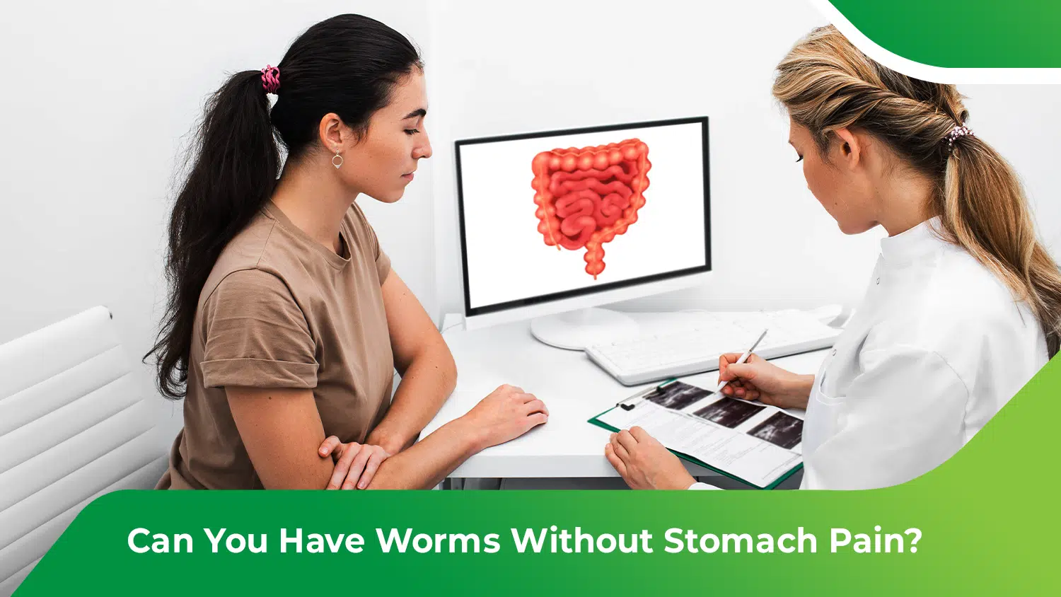 Worm infection symptoms without stomach pain